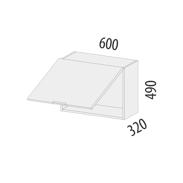 104.83 Шкаф над вытяжкой (с системой плавного закрывания) Бостон 104.83 Шкаф над вытяжкой (с системой плавного закрывания) Бостон