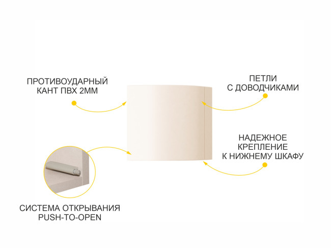 103.107 Антресоль (с системой плавного закрывания) Дакота 103.107 Антресоль (с системой плавного закрывания) Дакота