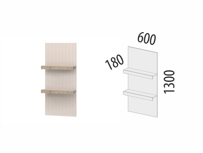 Панель с полками Кашемир 608.25