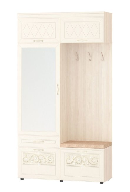 47.07.1 Мини прихожая с зеркалом (лев/прав) Тиффани 1200