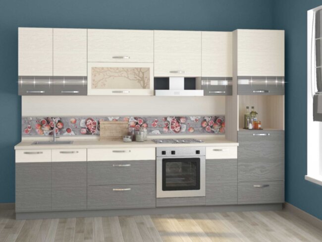 Графит 37 кухонный гарнитур 3200 Графит 37 кухонный гарнитур 3200