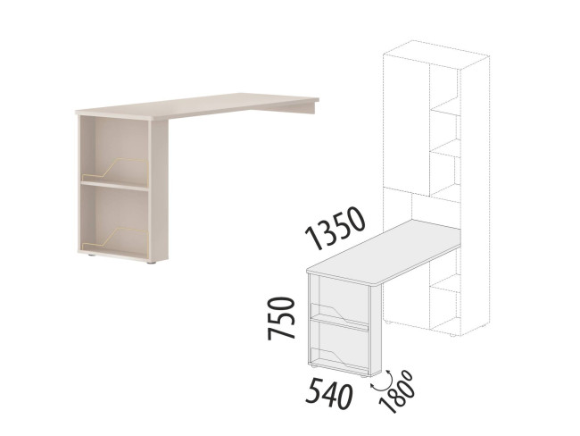 904.28 Стол письменный Флоренция 904.28 Стол письменный Флоренция