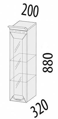 71.19 Шкаф 20х32х88 71.19 Шкаф 20х32х88