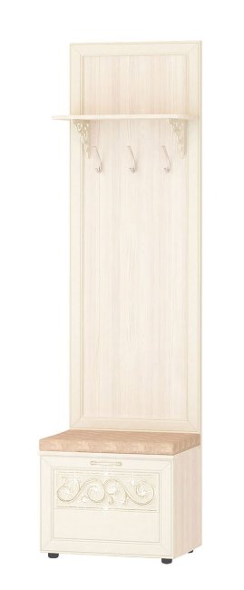 47.09.1 Панель с крючками в прихожую Тиффани 600 47.09.1 Панель с крючками в прихожую Тиффани 600