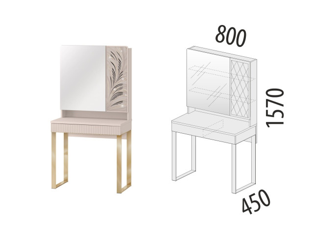 904.30 Туалетный столик Флоренция 904.30 Туалетный столик Флоренция