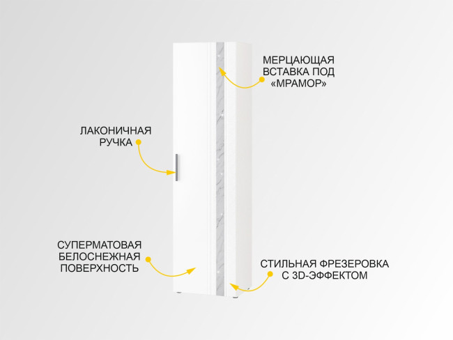 Шкаф-пенал (лев/прав) Николь 603.16 Шкаф-пенал (лев/прав) Николь 603.16