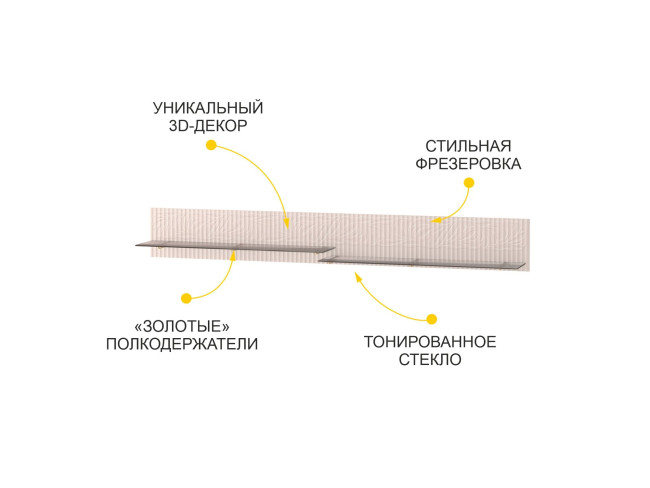 609.29 Полка навесная Флоренция 609.29 Полка навесная Флоренция