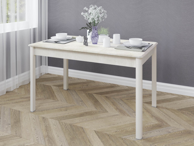 Стол обеденный Орфей 45 Бетон Крем-Белый Шпон Стол обеденный Орфей 45 Бетон Крем-Белый Шпон