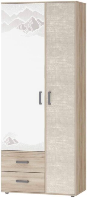 500.01 Шкаф с полками и штангой Эверест 900