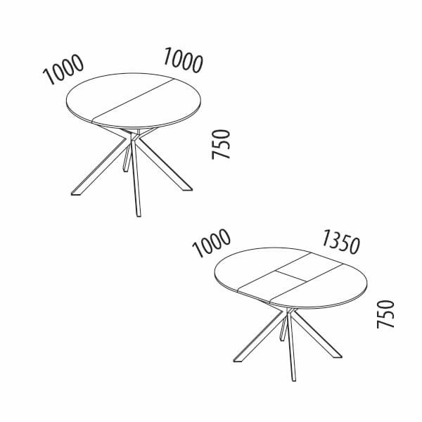 Обеденный стол Орфей 49 Мрамор тёмный