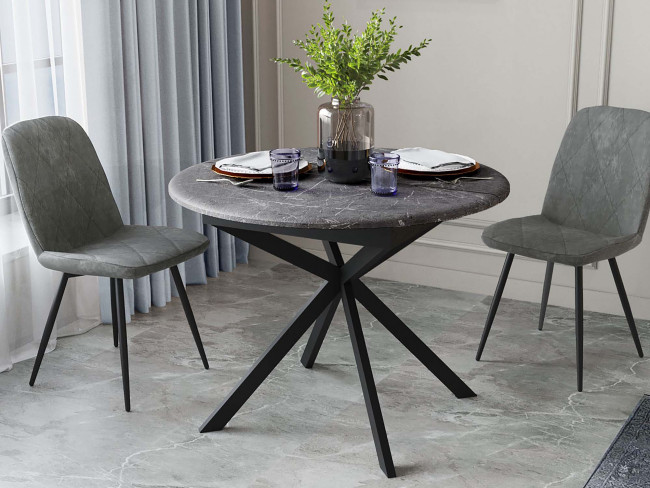 Обеденный стол Орфей 49 Мрамор тёмный