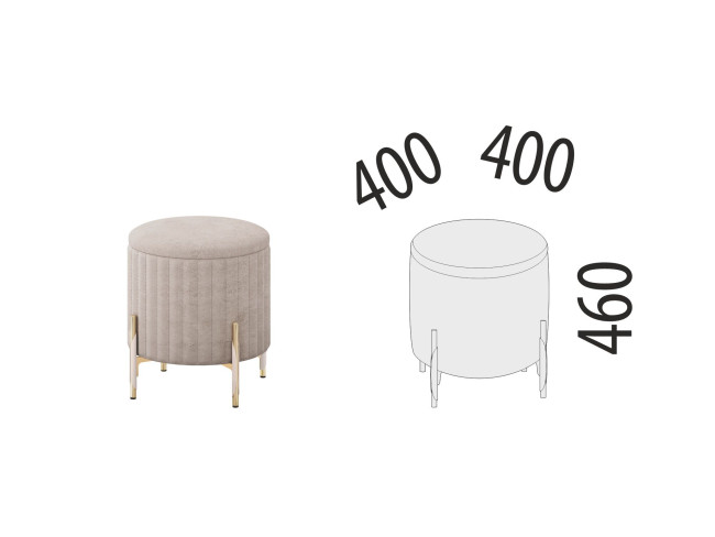 904.90 Пуф Флоренция 904.90 Пуф Флоренция