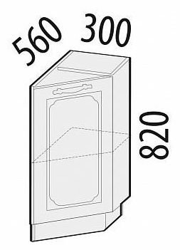 23.64 Стол торцевой правый 30х56х82
