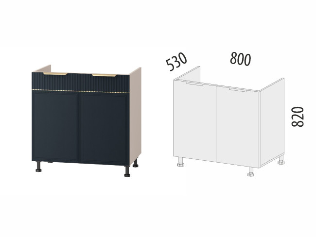 Напольный шкаф под мойку Флоренция 108.51