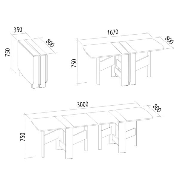 Стол книжка Колибри 13 Астрид-Крем