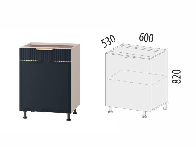 Напольный шкаф (лев/прав) Флоренция 108.43 Напольный шкаф (лев/прав) Флоренция 108.43