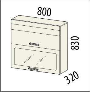 16.09 Шкаф-витрина 80х32х83