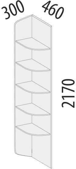 500.05 Стеллаж (лев/прав) Эверест 300