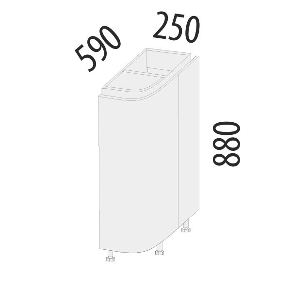103.64 Стол торцевой правый Дакота 103.64 Стол торцевой правый Дакота