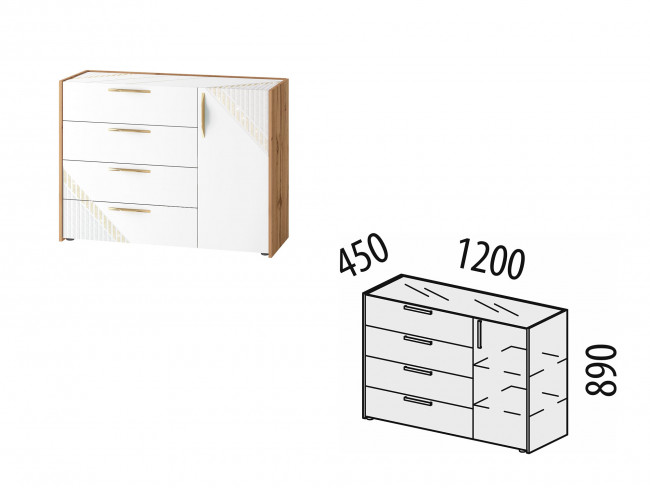 Тумба-комод Монако 903.23