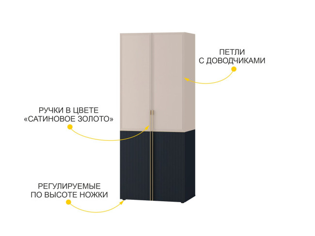 905.13 Шкаф для одежды с полками и штангой Флоренция 905.13 Шкаф для одежды с полками и штангой Флоренция