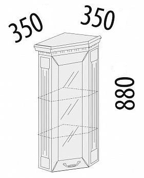 71.16 Шкаф торцевой закрытый с колоннами 32х32х88
