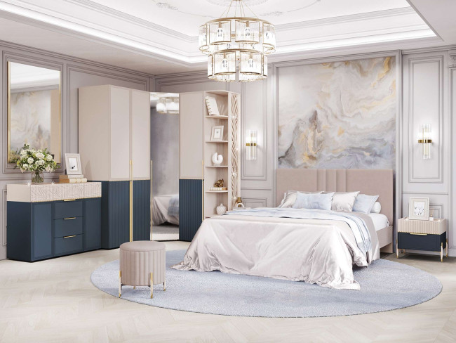 905.09 Шкаф угловой с зеркалом (прав) Флоренция 905.09 Шкаф угловой с зеркалом (прав) Флоренция