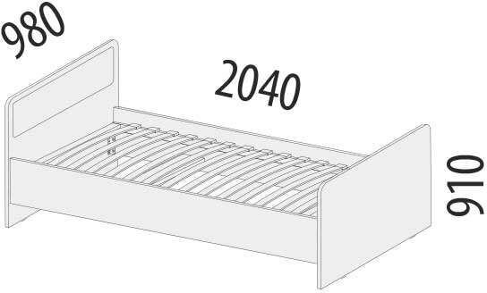 500.10 Кровать Эверест 900 500.10 Кровать Эверест 900