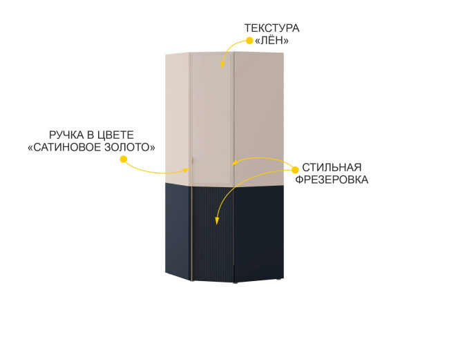 905.08 Шкаф угловой (прав) Флоренция 905.08 Шкаф угловой (прав) Флоренция