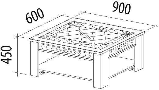 Стол журнальный Агат 30.10 Астрид-Ваниль Стол журнальный Агат 30.10 Астрид-Ваниль