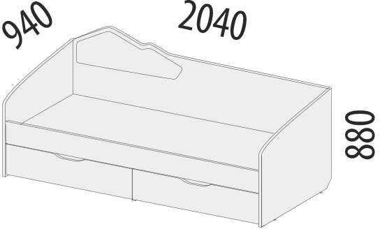 500.11 Кровать Эверест 900 500.11 Кровать Эверест 900