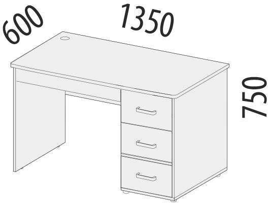 500.14 Стол компьютерный Эверест 1350 500.14 Стол компьютерный Эверест 1350