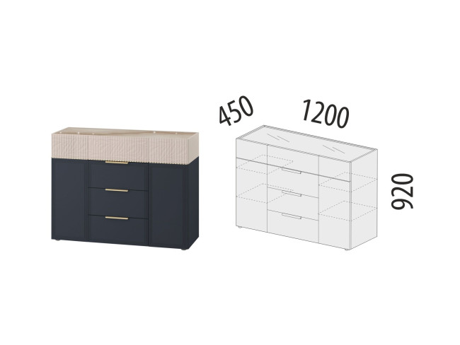 905.23 Тумба-комод Флоренция 905.23 Тумба-комод Флоренция