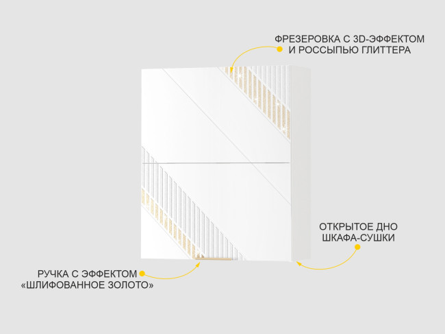 106.42 Шкаф-сушка кухонный (с системой плавного закрывания) Монако 106.42 Шкаф-сушка кухонный (с системой плавного закрывания) Монако