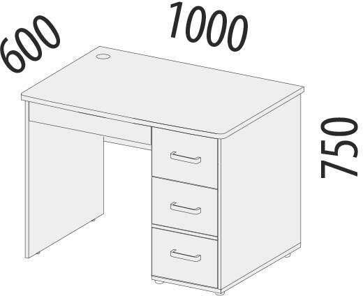 500.26 Стол компьютерный Эверест 1000