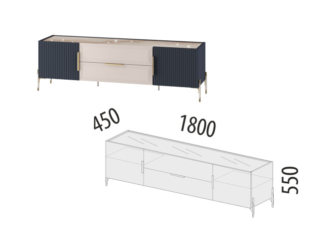 610.03 ТВ-тумба Флоренция 610.03 ТВ-тумба Флоренция