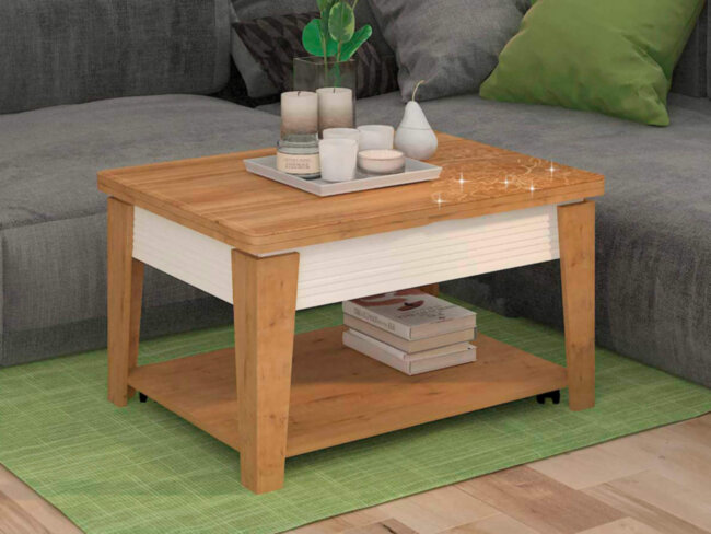 Стол журнальный Агат 32.10 Бунратти-Ваниль