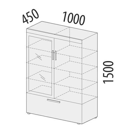 600.09 Шкаф-витрина Тиффани (лев/прав) 1000 600.09 Шкаф-витрина Тиффани (лев/прав) 1000