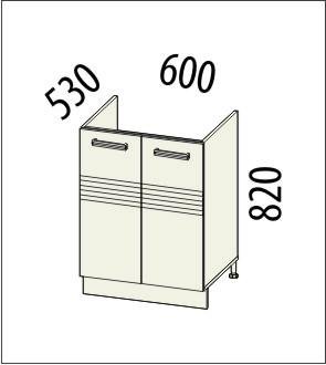 16.50 Стол под мойку 60х53х82