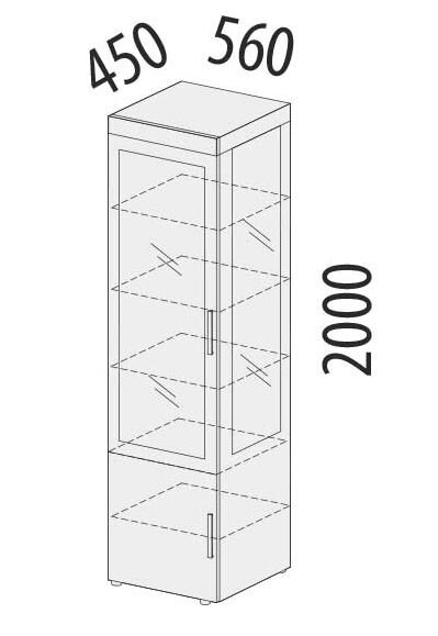600.08 Шкаф-витрина Тиффани (лев/прав) 560 600.08 Шкаф-витрина Тиффани (лев/прав) 560