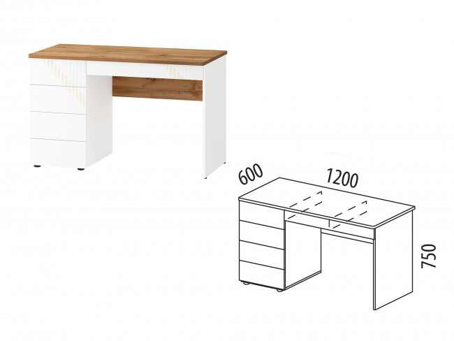 Стол компьютерный (лев/прав) Монако 903.24 Стол компьютерный (лев/прав) Монако 903.24