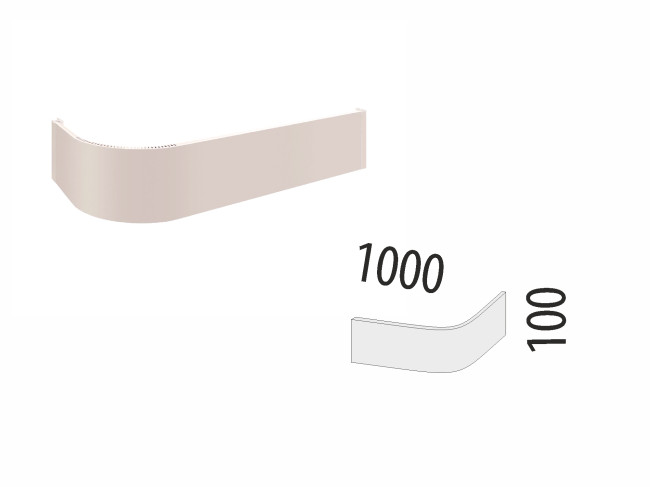Цоколь кашемир радиусный 1 м Цоколь кашемир радиусный 1 м