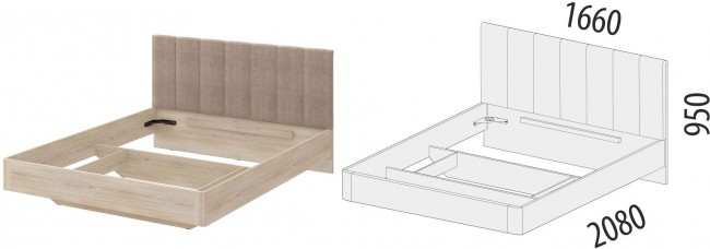 900.01 Кровать Кашемир 1600