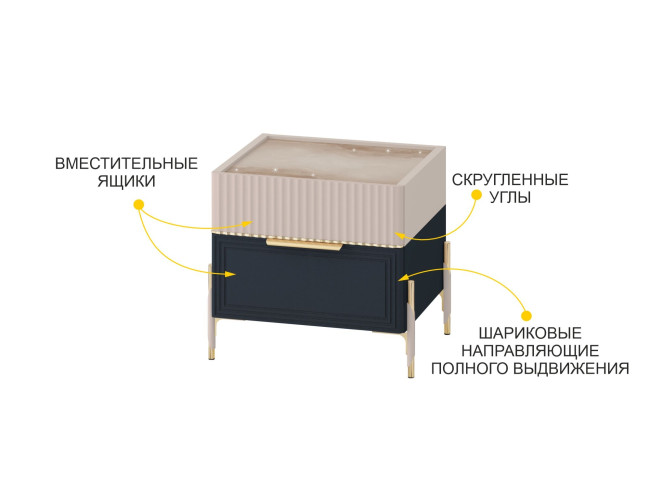 905.07 Тумба прикроватная Флоренция 905.07 Тумба прикроватная Флоренция