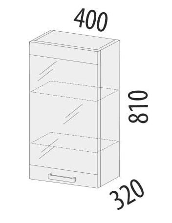 102.04 Шкаф-витрина (лев/прав) 400 102.04 Шкаф-витрина (лев/прав) 400
