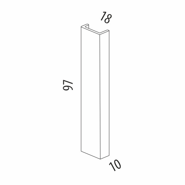 Заглушка цоколя торцевая светло-серая Заглушка цоколя торцевая светло-серая