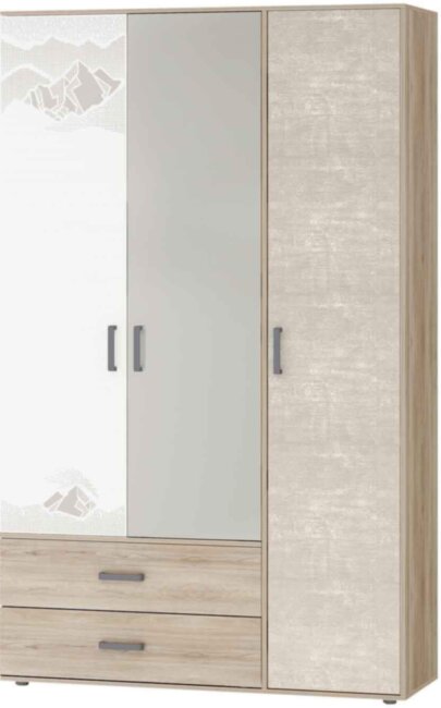 500.28 Шкаф трехдверный с зеркалом Эверест 1350 500.28 Шкаф трехдверный с зеркалом Эверест 1350