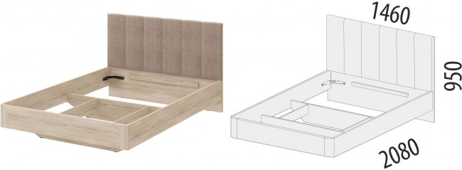 900.02 Кровать Кашемир 1400