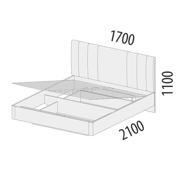 901.21 Кровать с подъемным механизмом Николь 901.21 Кровать с подъемным механизмом Николь