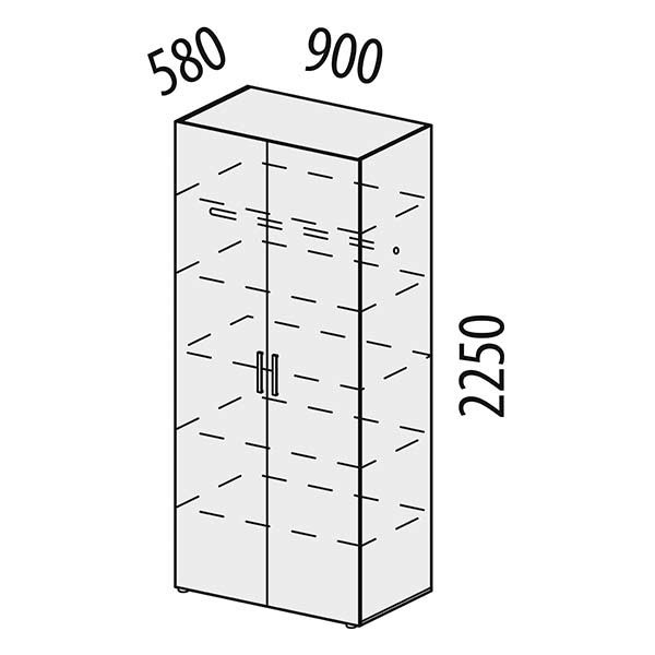 Шкаф 2х дверный Монако 902.43 универсальный